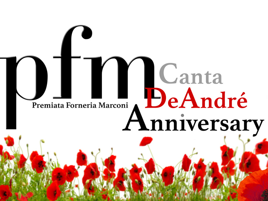 Locandina tournèe PFM canta De Andrè Anniversary
